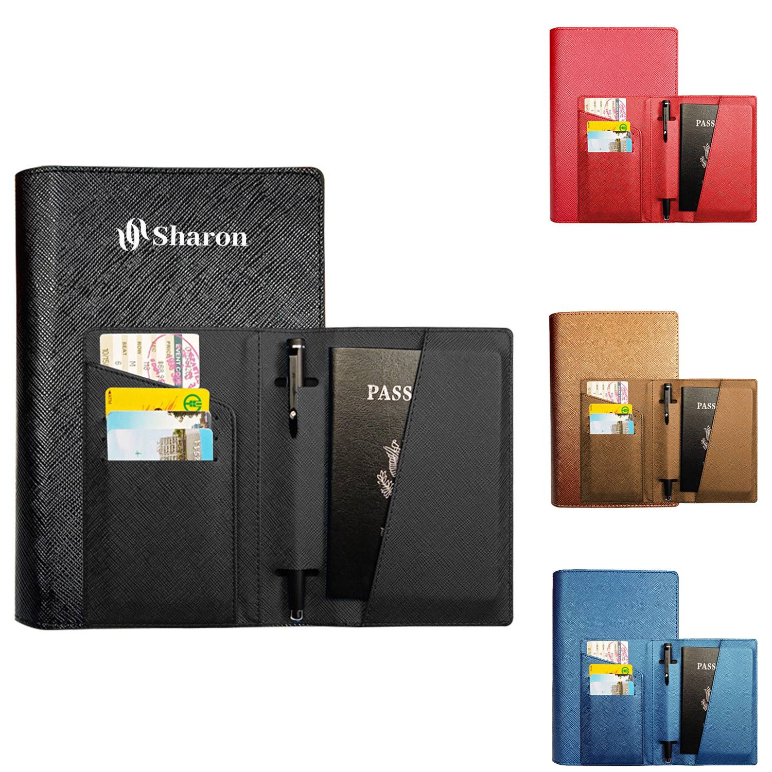 Multifunction Passport Cover W/ Pen Holder 12
