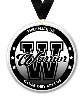 Acrylic Circle Medallions: Warrior 3" Size, .25" 2