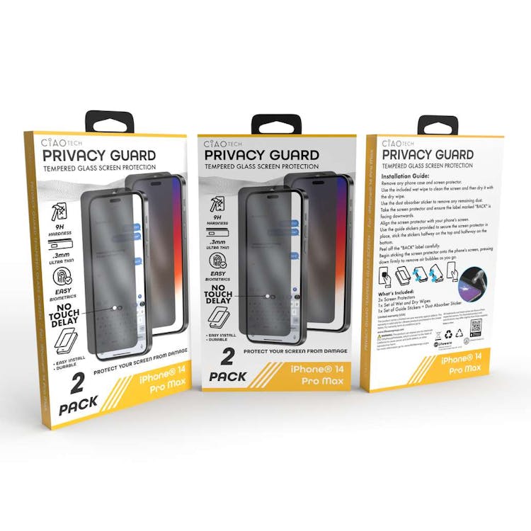 Iphone 14 Pro Max Glass PrivacyScreen Protector 2pk 2