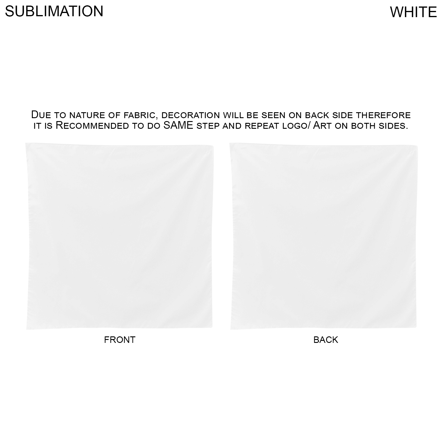 24 Hr Express Ship - Double Sided Sublimated Bandana, 22x22, Sublimated Edge to Edge 2 sides 1