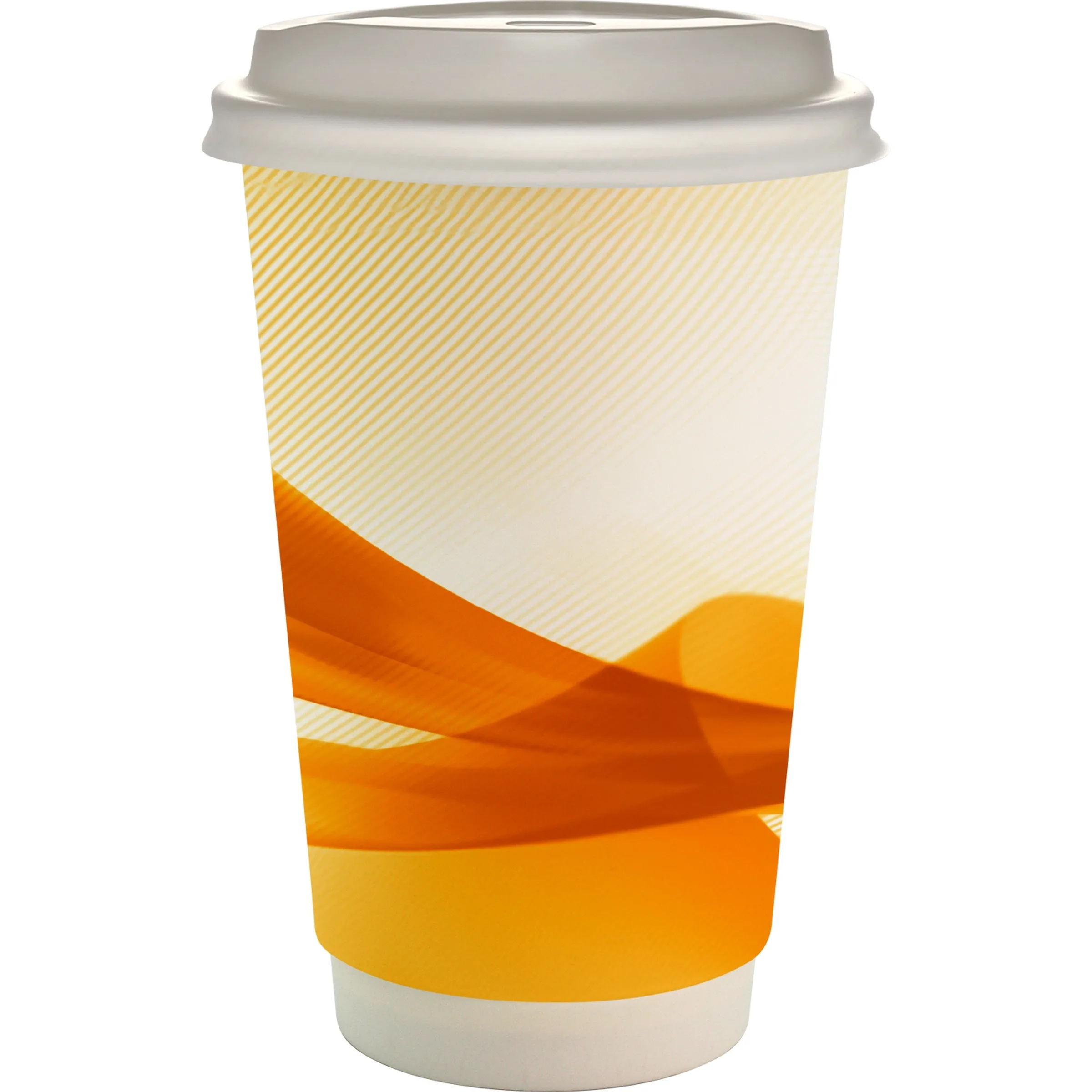 16 oz. Full Color Groovy Paper Cup With Lid 5