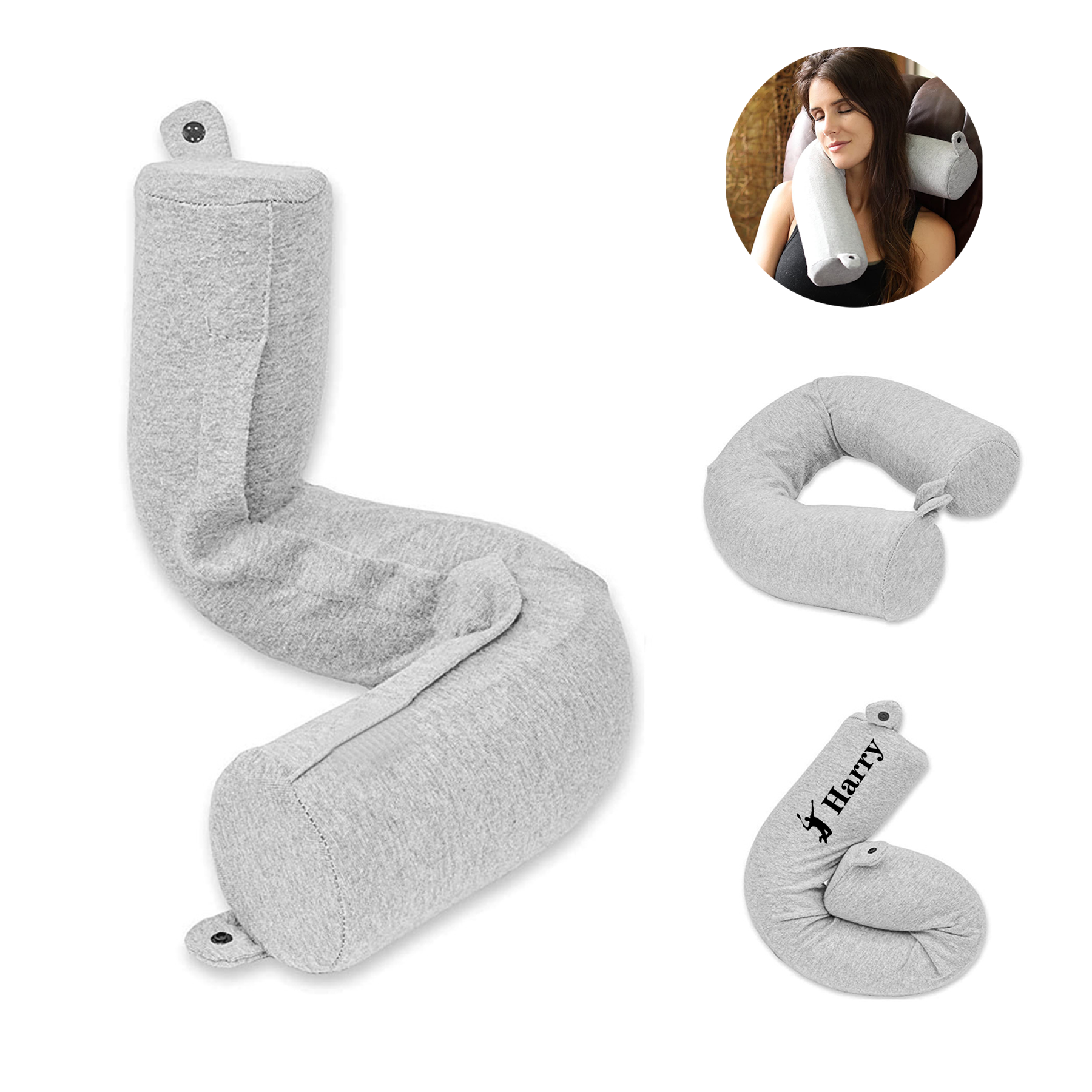 Twist Memory Foam Travel Pillow 2