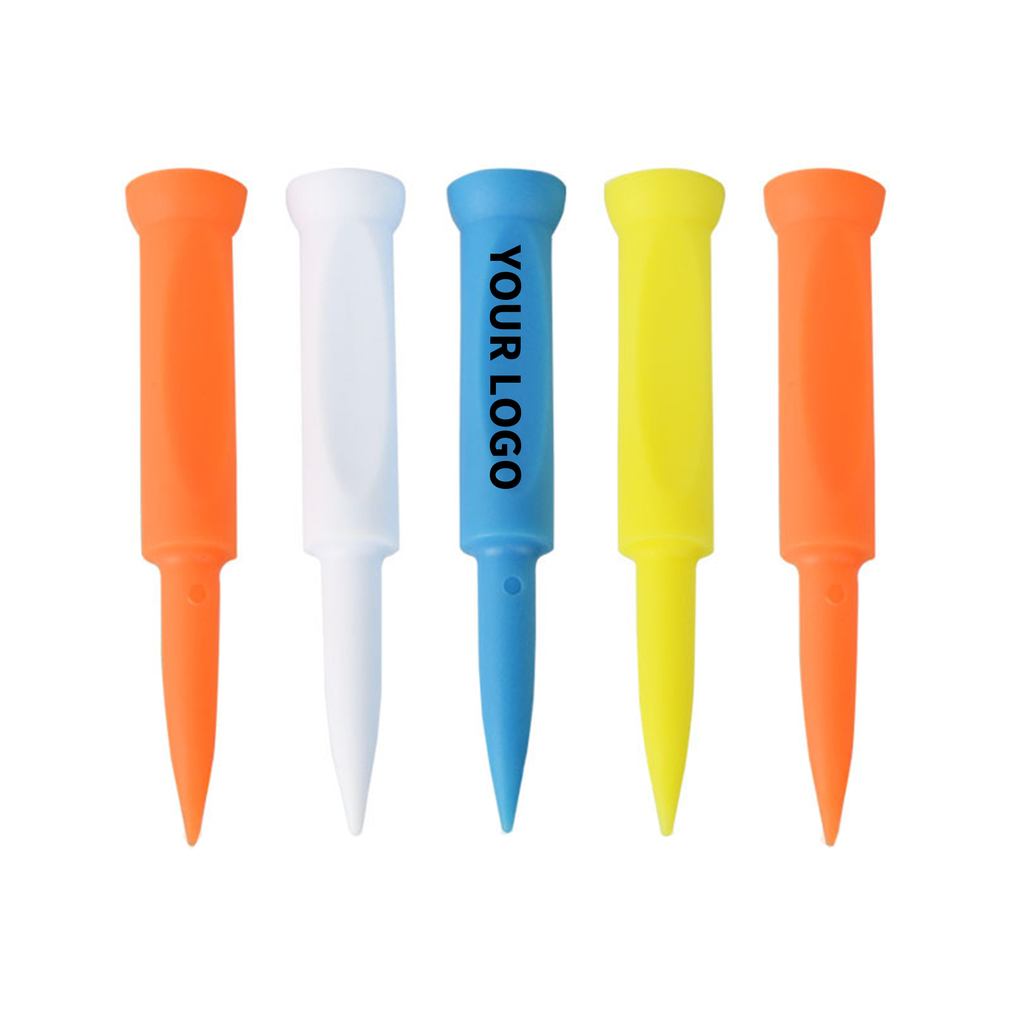 Plastic Step Down Golf Support 2.7" Height x 0.4" Width 1