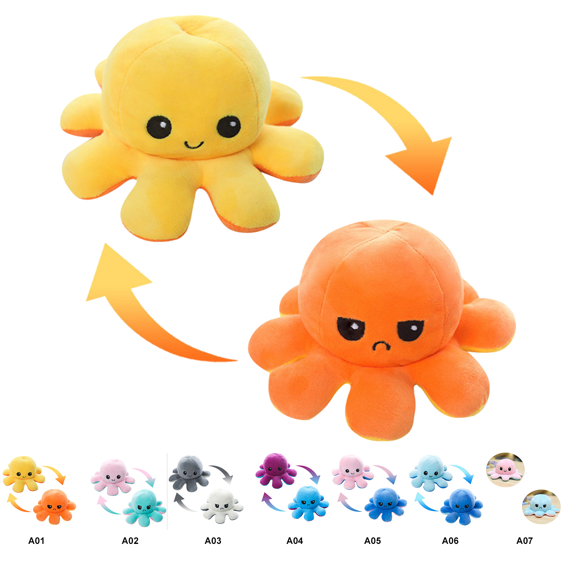 The Original Reversible Octopus Plushie 1