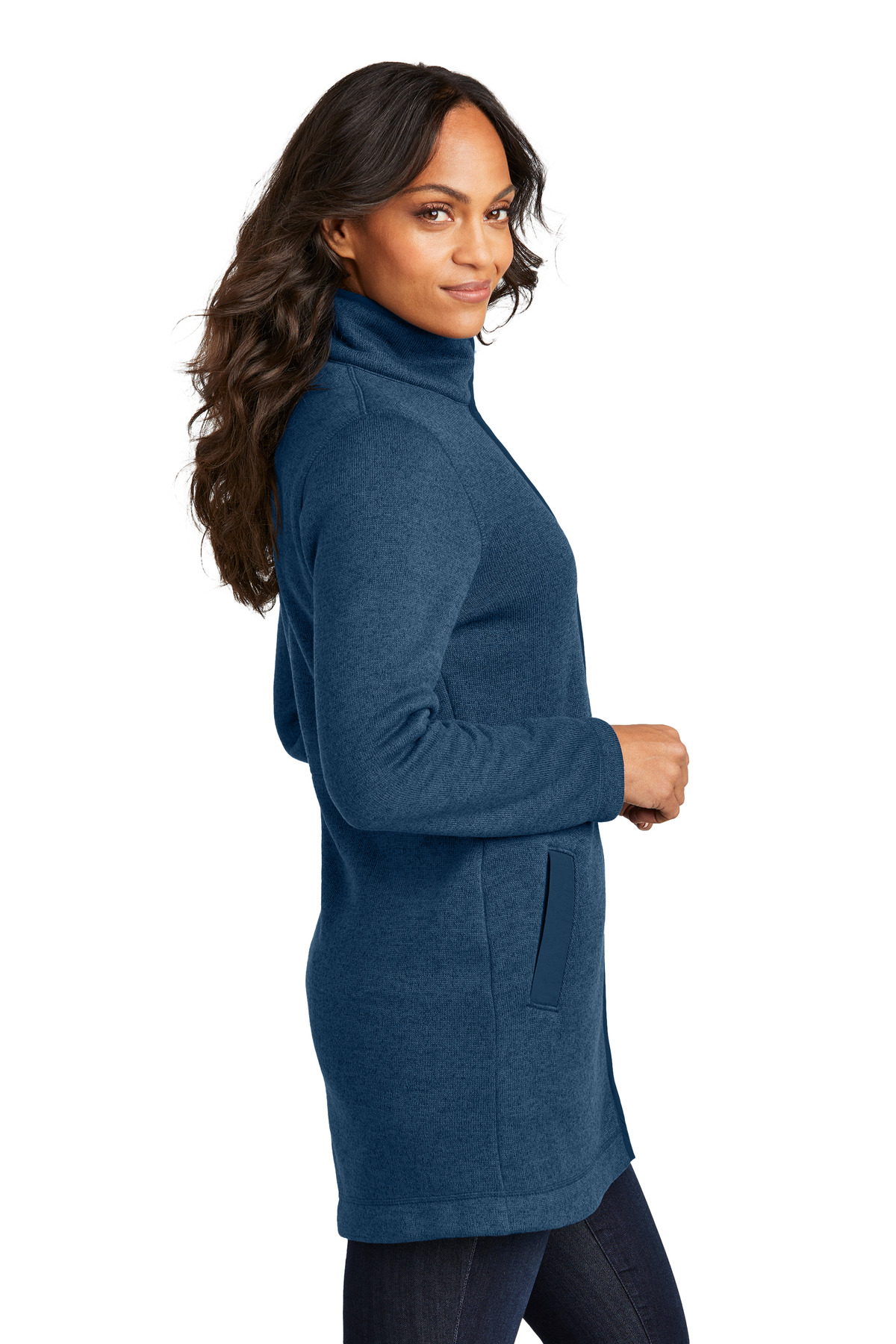 Port Authority Women's Arc Sweater Fleece Long Jacket L425 2
