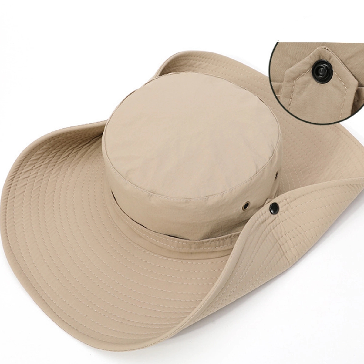 Custom Wide Brim Boonie Hat Waterproof Breathable Bucket Hat 4
