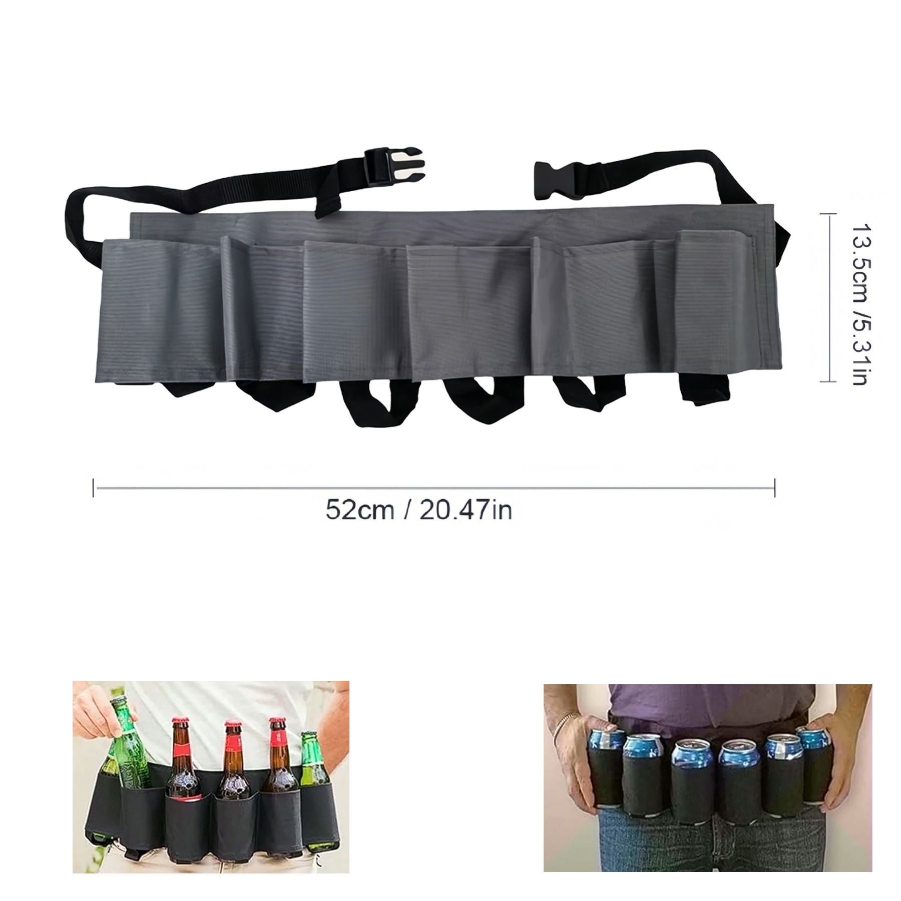 Beer Soda Belt Holster Adjustable 6 Pack Beer Belt 2