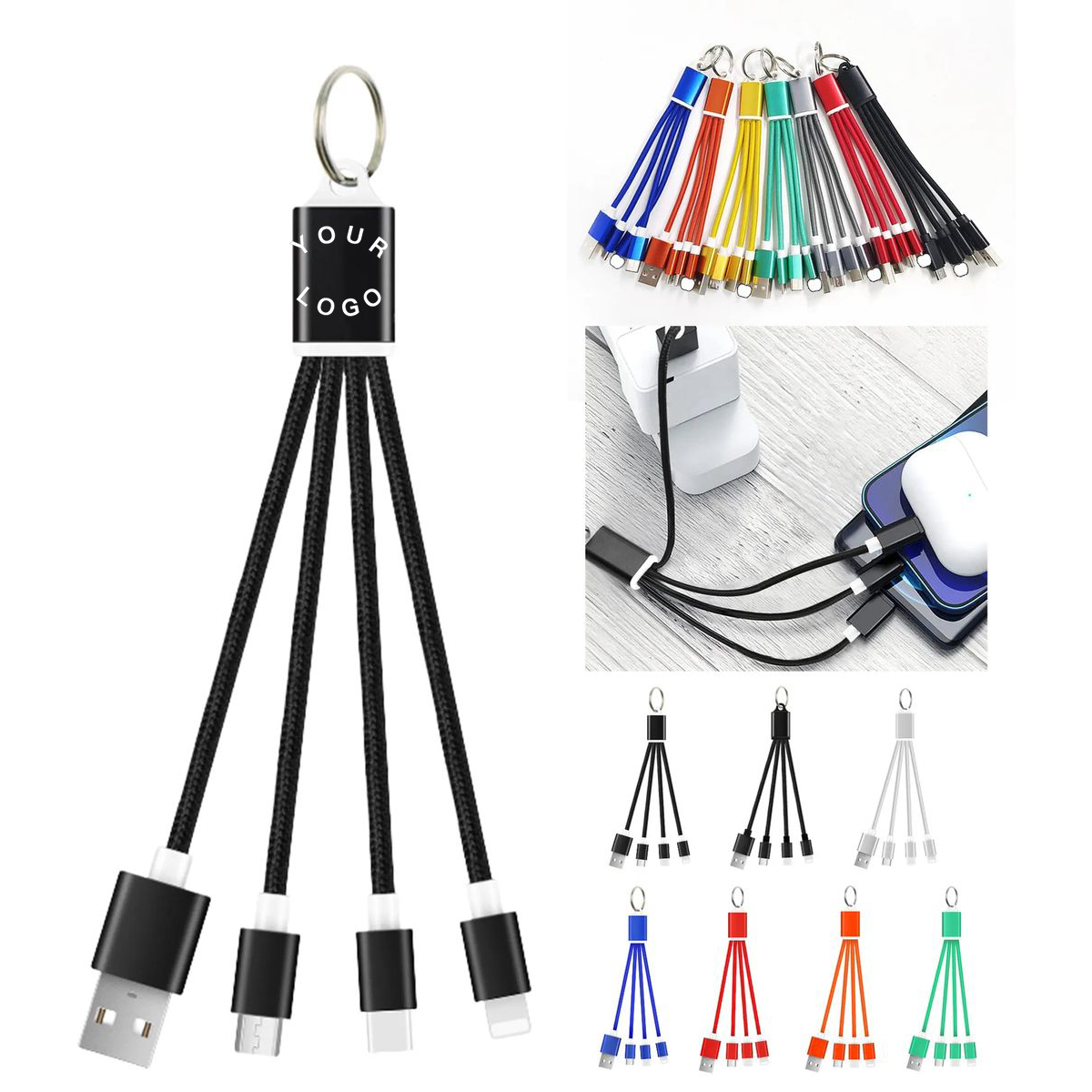 Portable Keychain Charger with Three Connectors 5