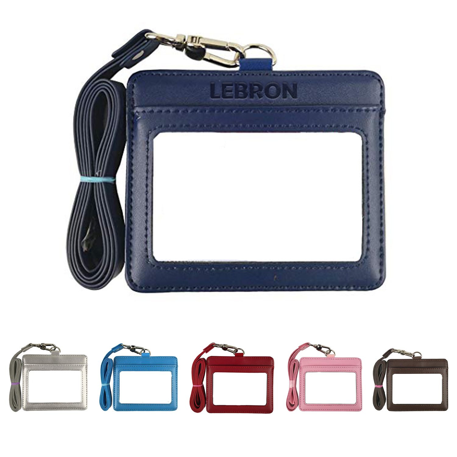 Leather Badge Holder With Lanyard 1