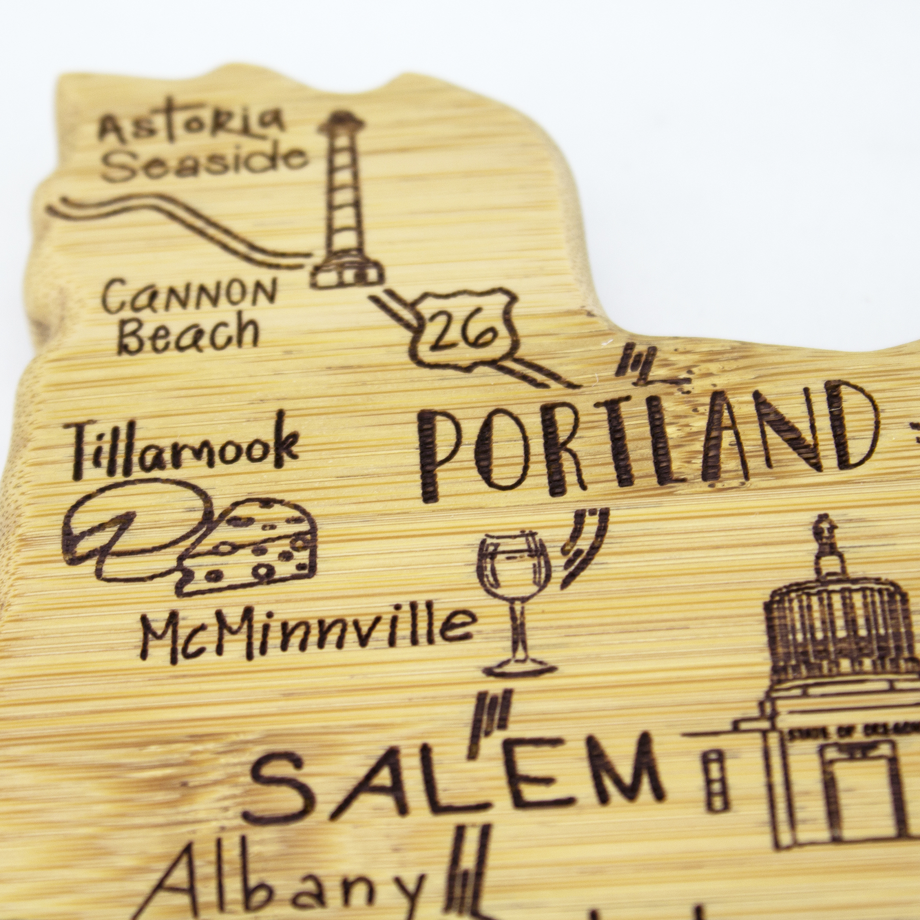 Destination Oregon Cutting & Serving Board 6