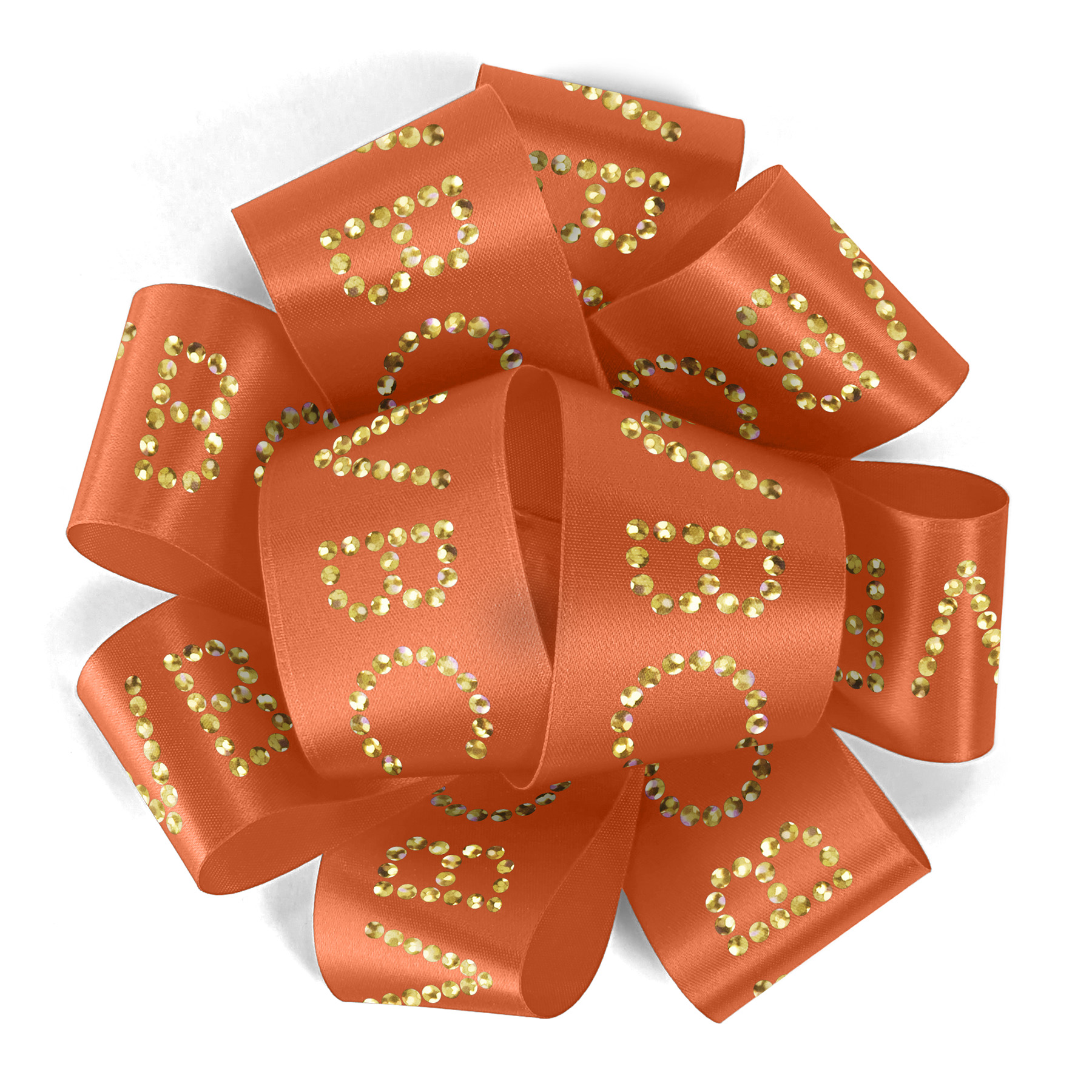 1½" Badge Satin Bow - Sparkle 5