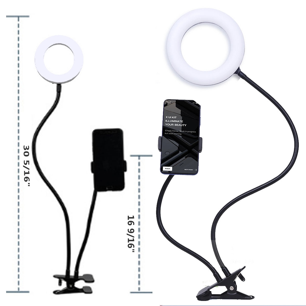 6.3'' Selfie Ring Light With Phone Holder 2