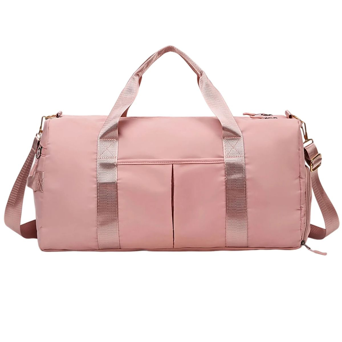 Workout Bag with Multiple Zippered Sections 9