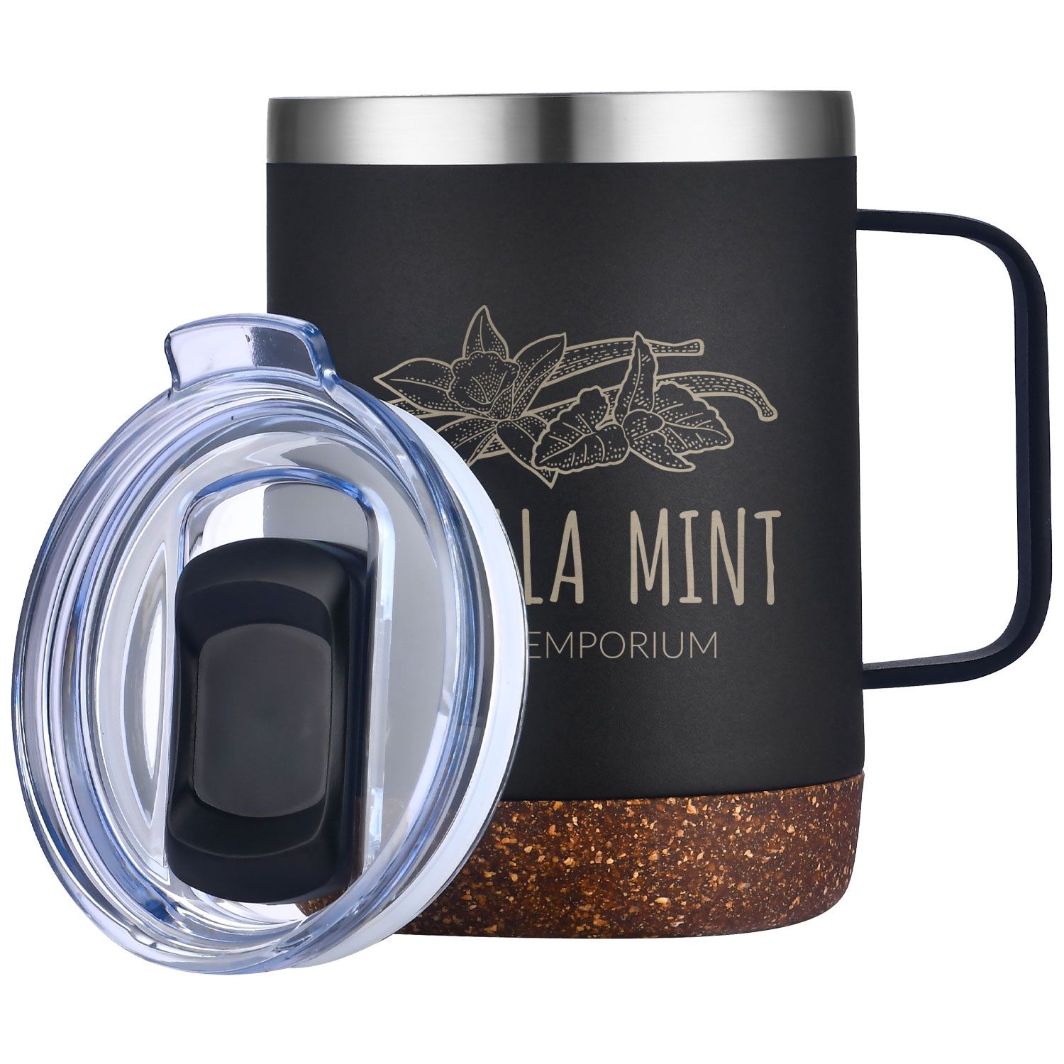 SARATOGA POWDER COATED CORK BOTTOM MUG 12 OZ 10