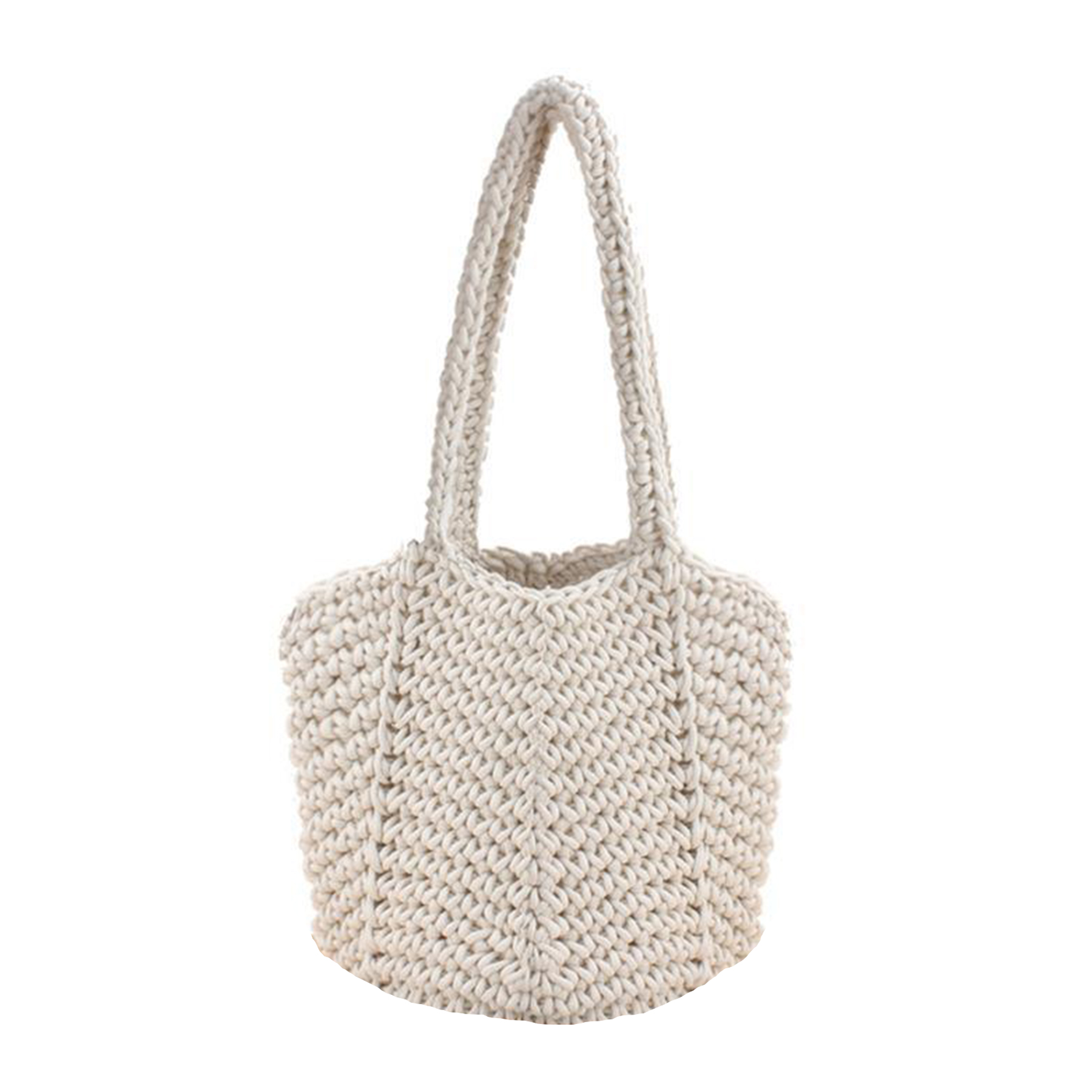 Jute Women Cotton Knitted Tote Bag Mesh Beach Bag, custom tote bag with logo imprint 2