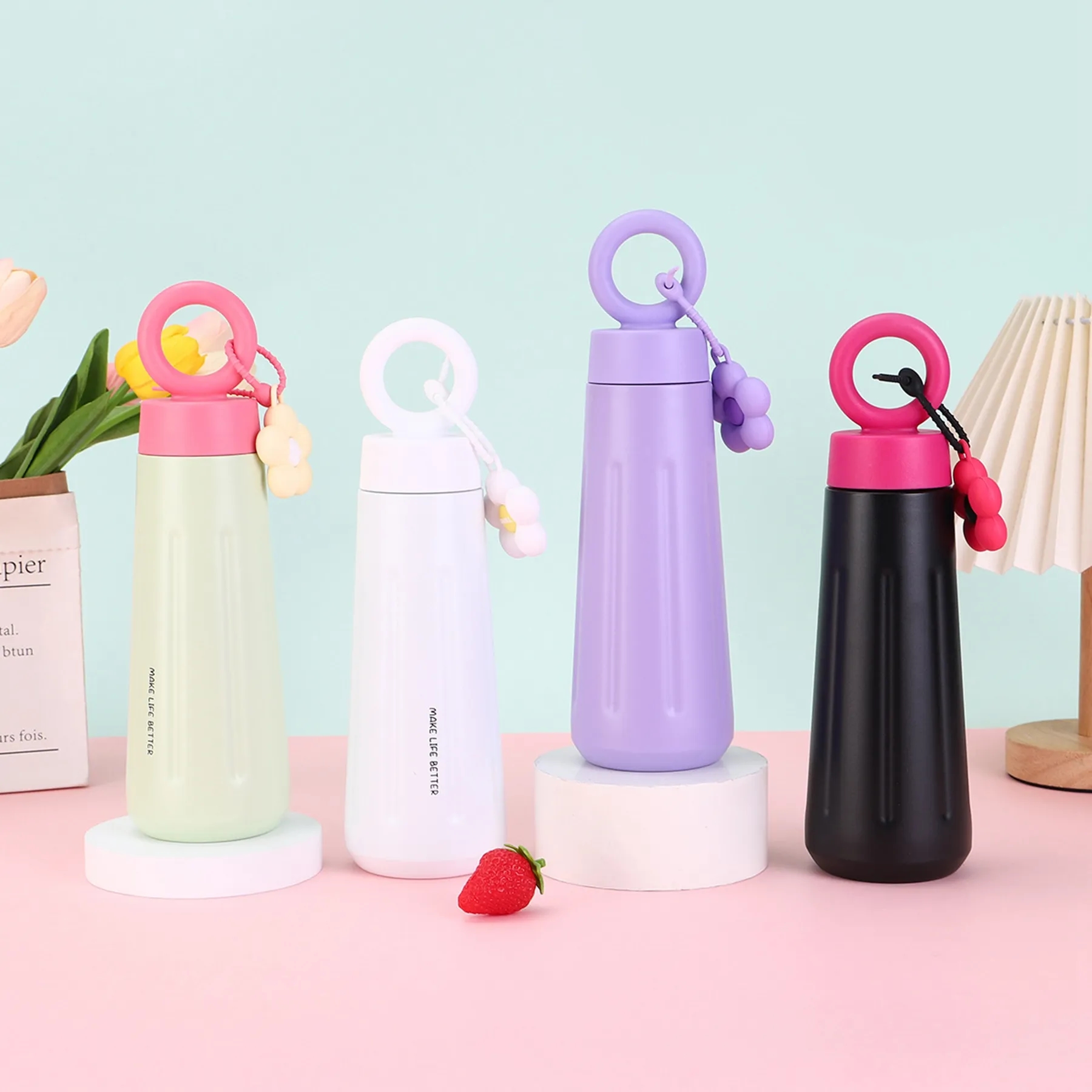 15 Oz. Petal Style Vacuum Stainless Steel Thermos Cup 5