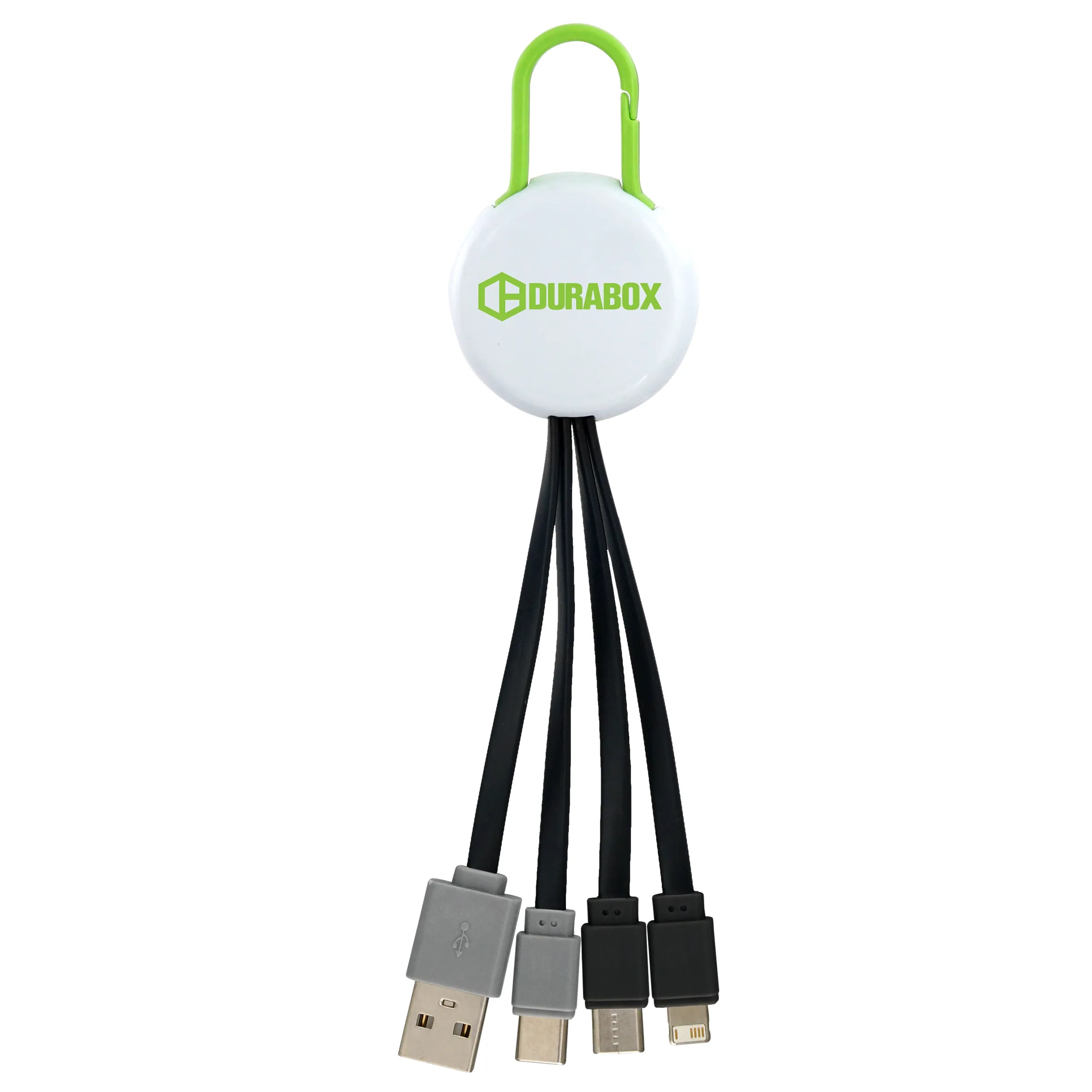 WHITE COLORFUL CLIP DUAL INPUT 3 IN 1 CHARGING CABLE 9