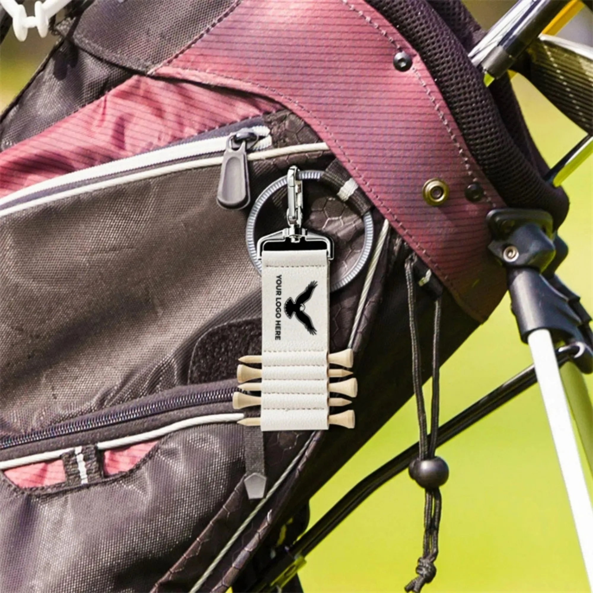 Personalized Leather Golf Tee Holder 8