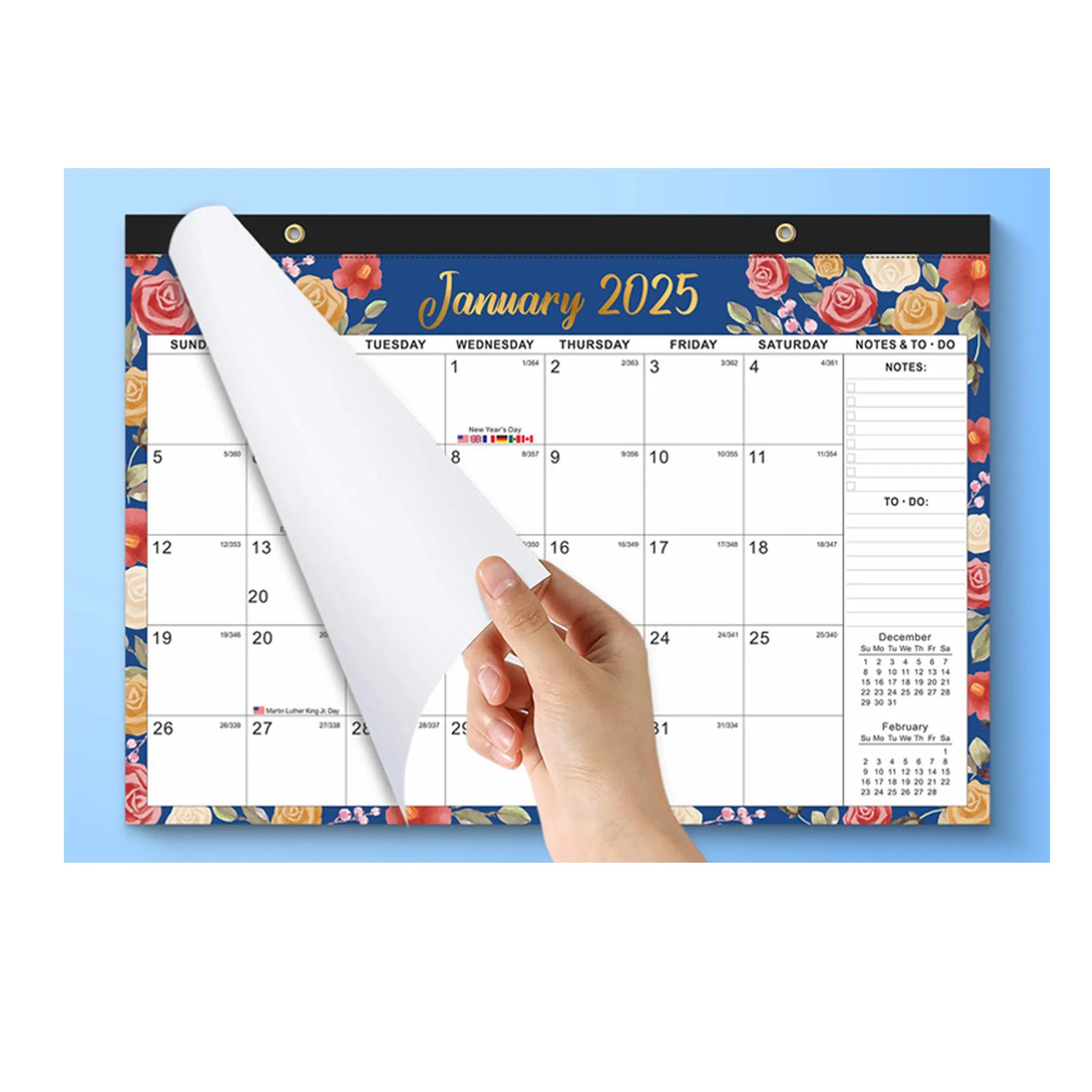 18-Month Wall Calendar With US Holidays And Daily Countdown 4