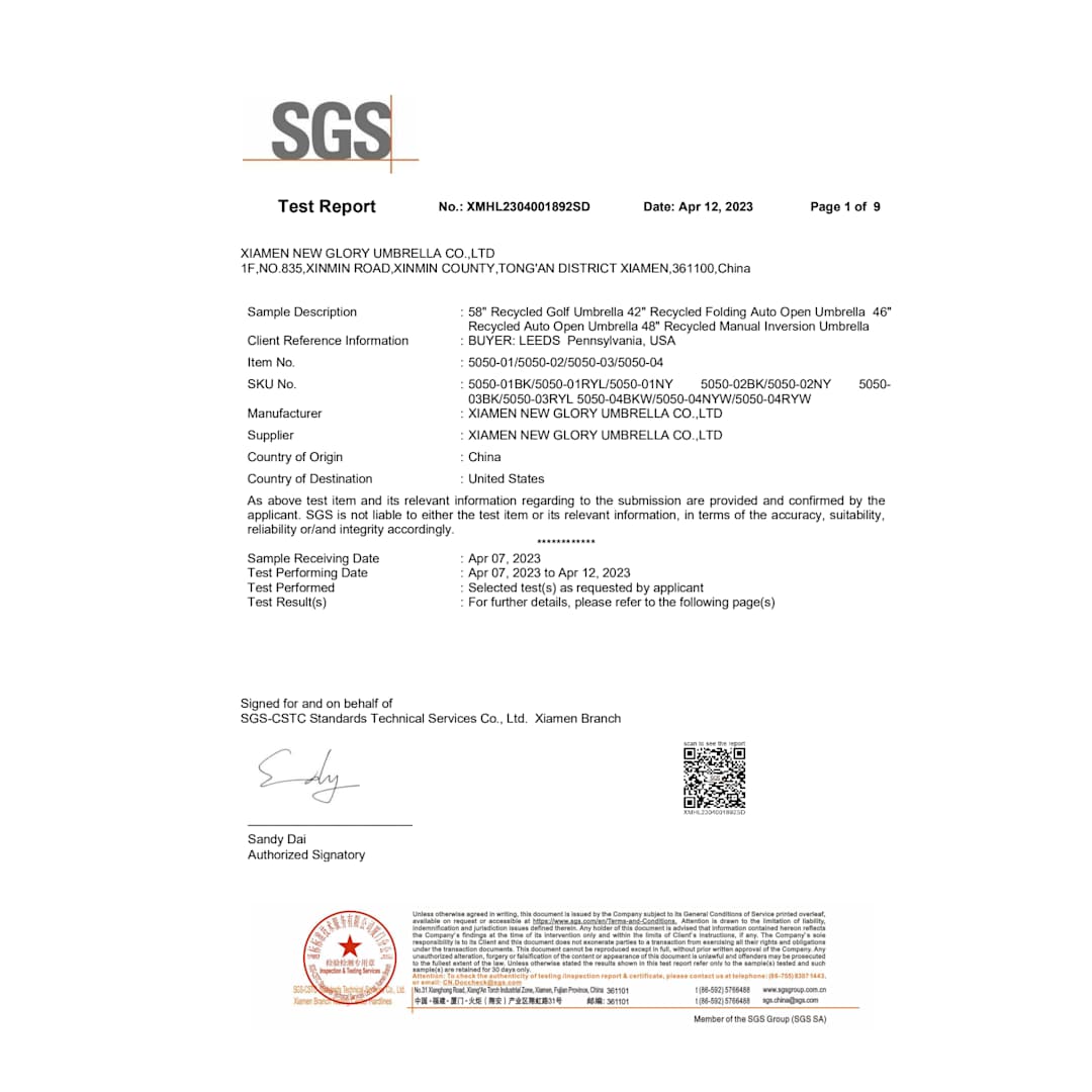 58" Recycled Golf Umbrella 390