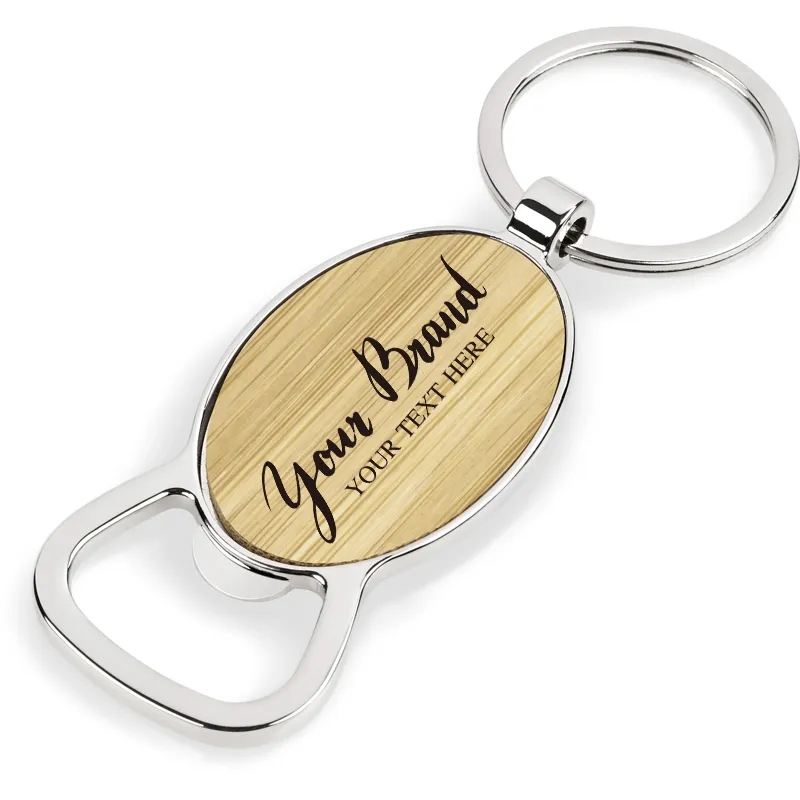 Natural Bamboo Opener Keyring 4