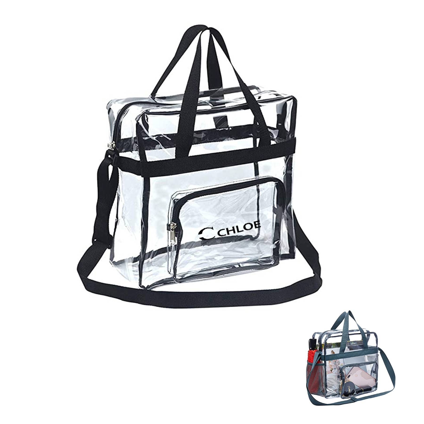 Transparent Cross Body Tote Bag 2