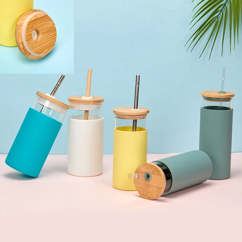 Glass Straw Silicone Cover Bamboo Cover 7