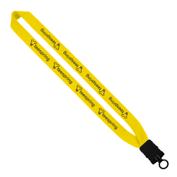 1" Cotton Lanyard with Plastic Snap-Buckle Release & O-Ring 16