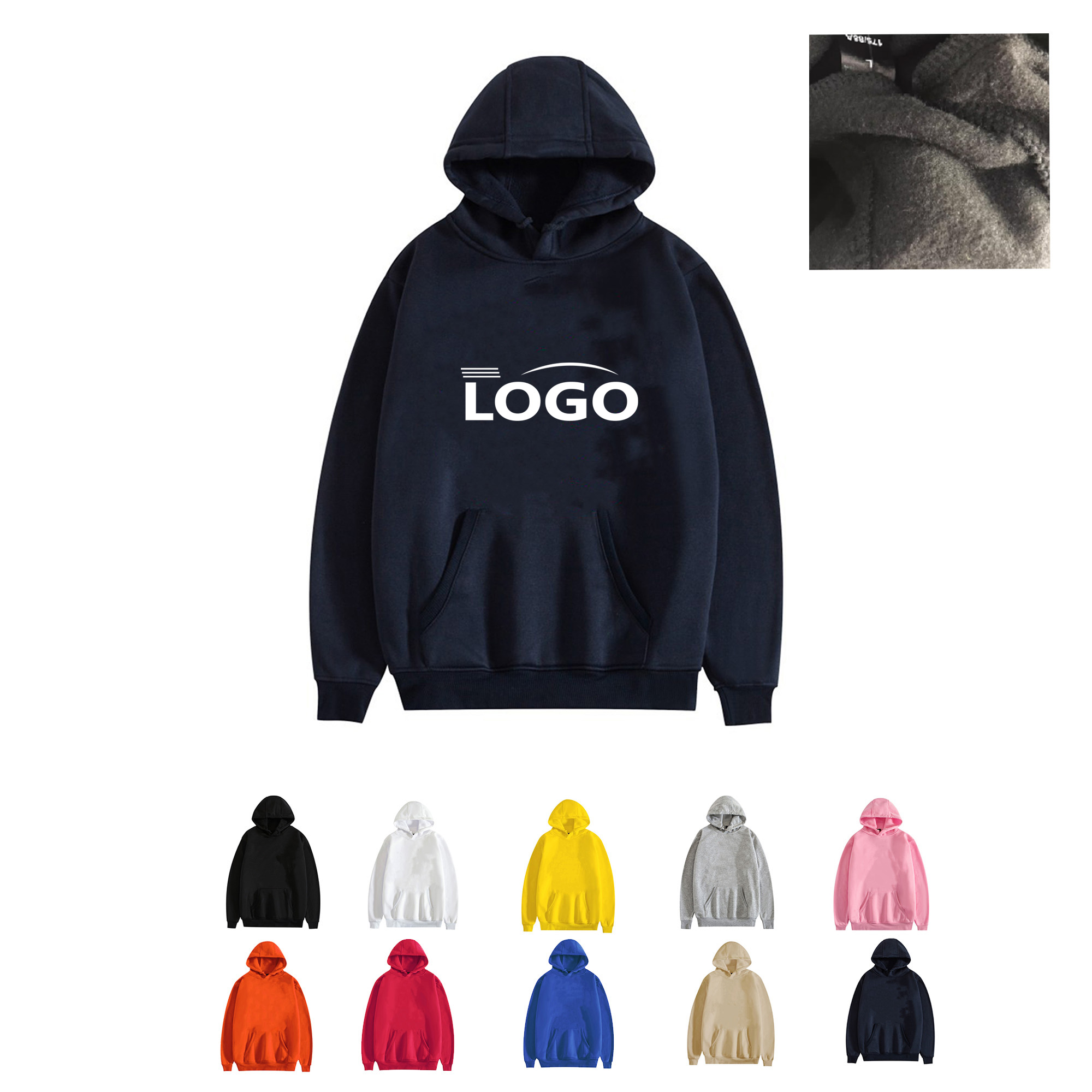 Winter Polyester Hooded Sweatshirt 14