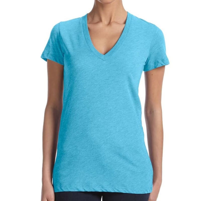 Bella Ladies Triblend Short-Sleeve Deep V-Neck T-Shirt 8