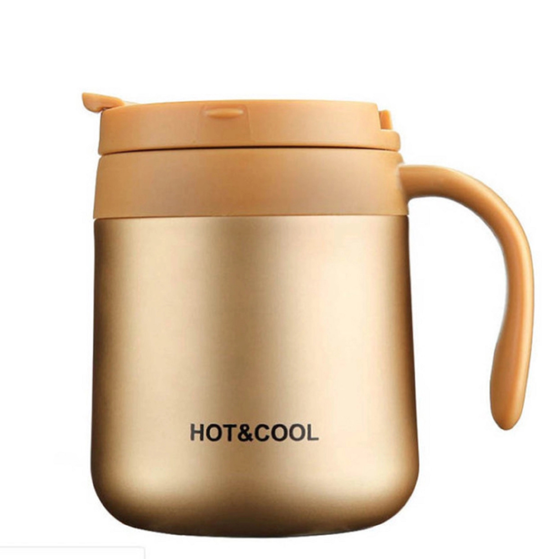 Double Wall Insulated Coffee Cup With Lid & Handle 10