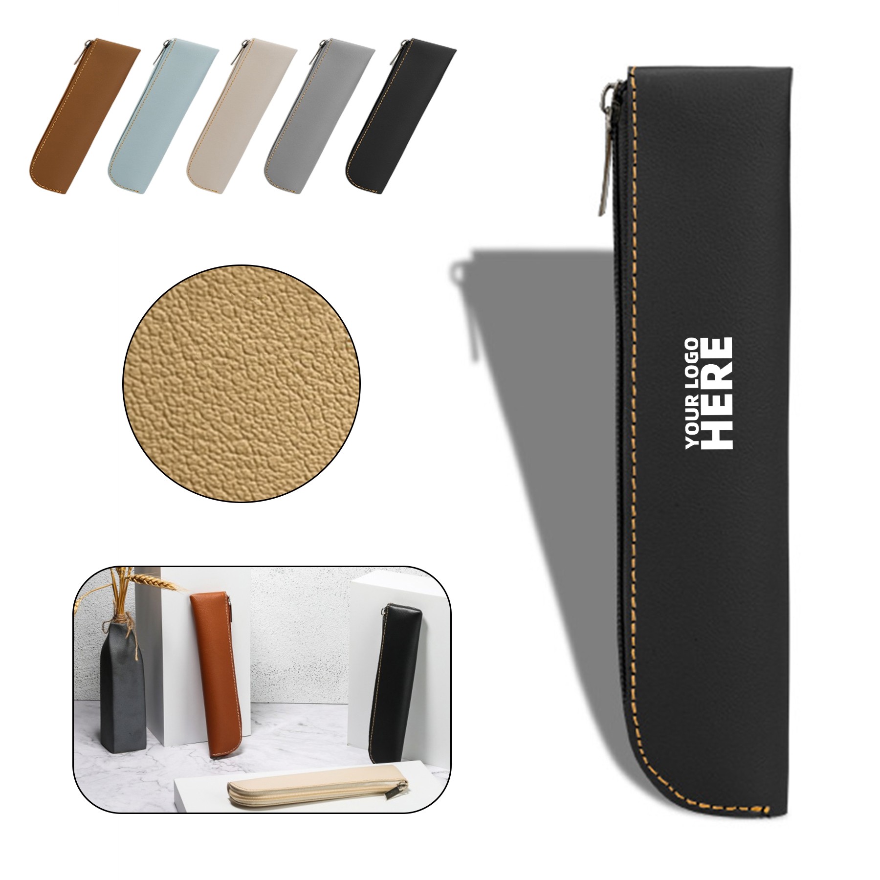 PU Leather Small Pencil Pouch