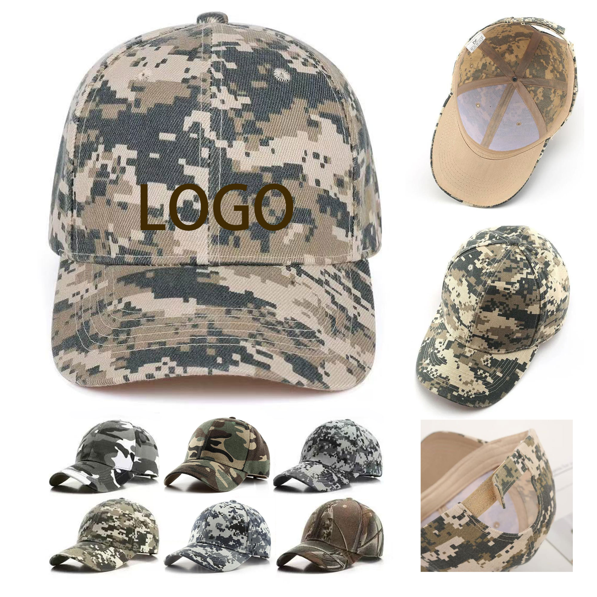 6 Panel Army Camo Hat 2