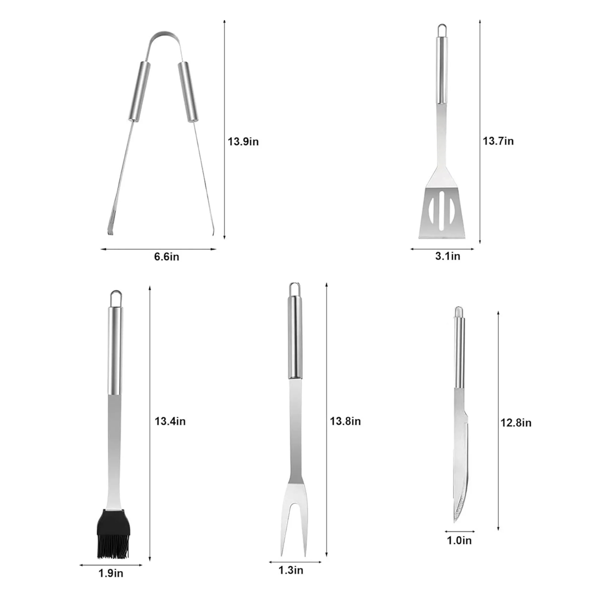 Stainless Steel Barbeque Grilling Tool Set 2