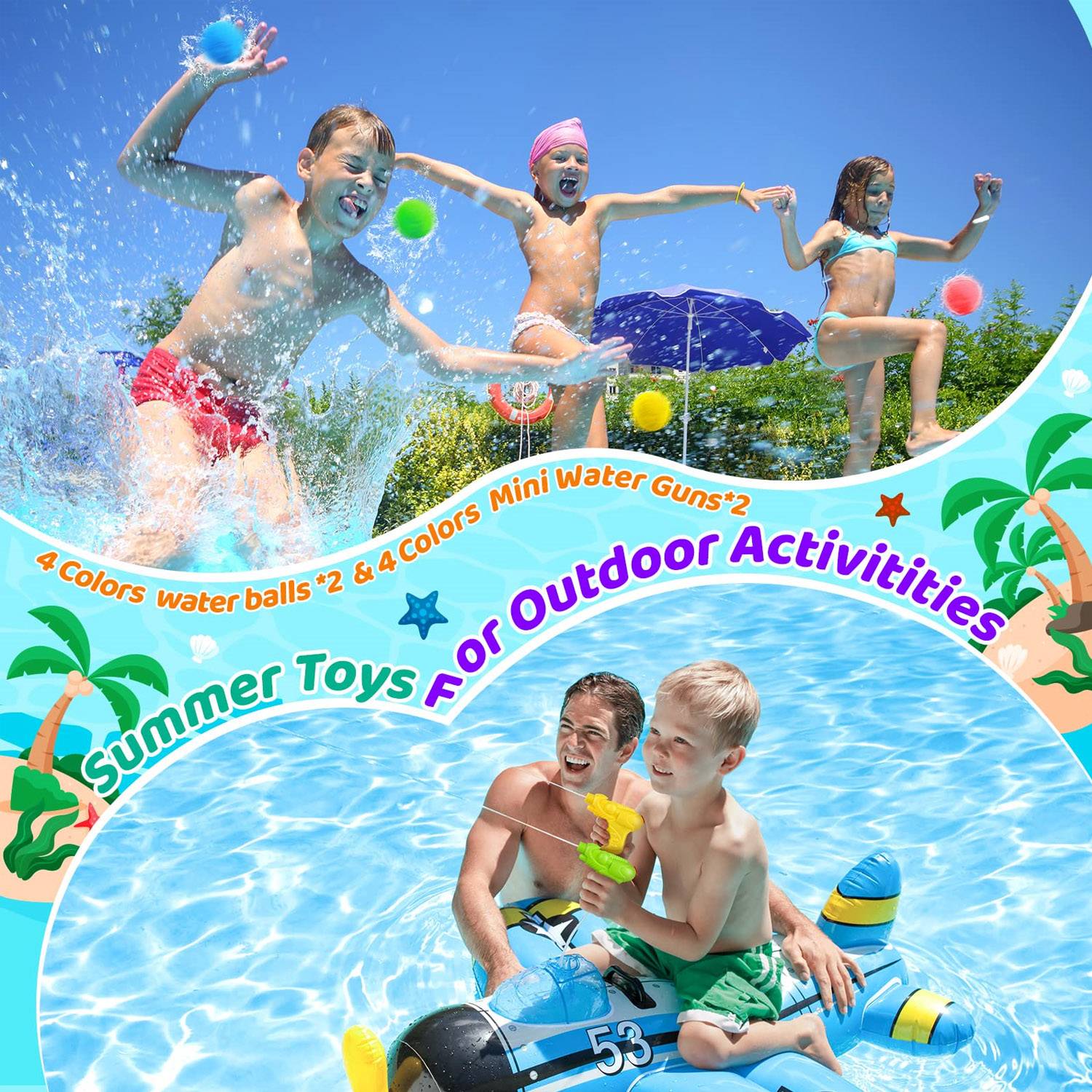 Large Sand Pail Kit Beach Summer Toys 3