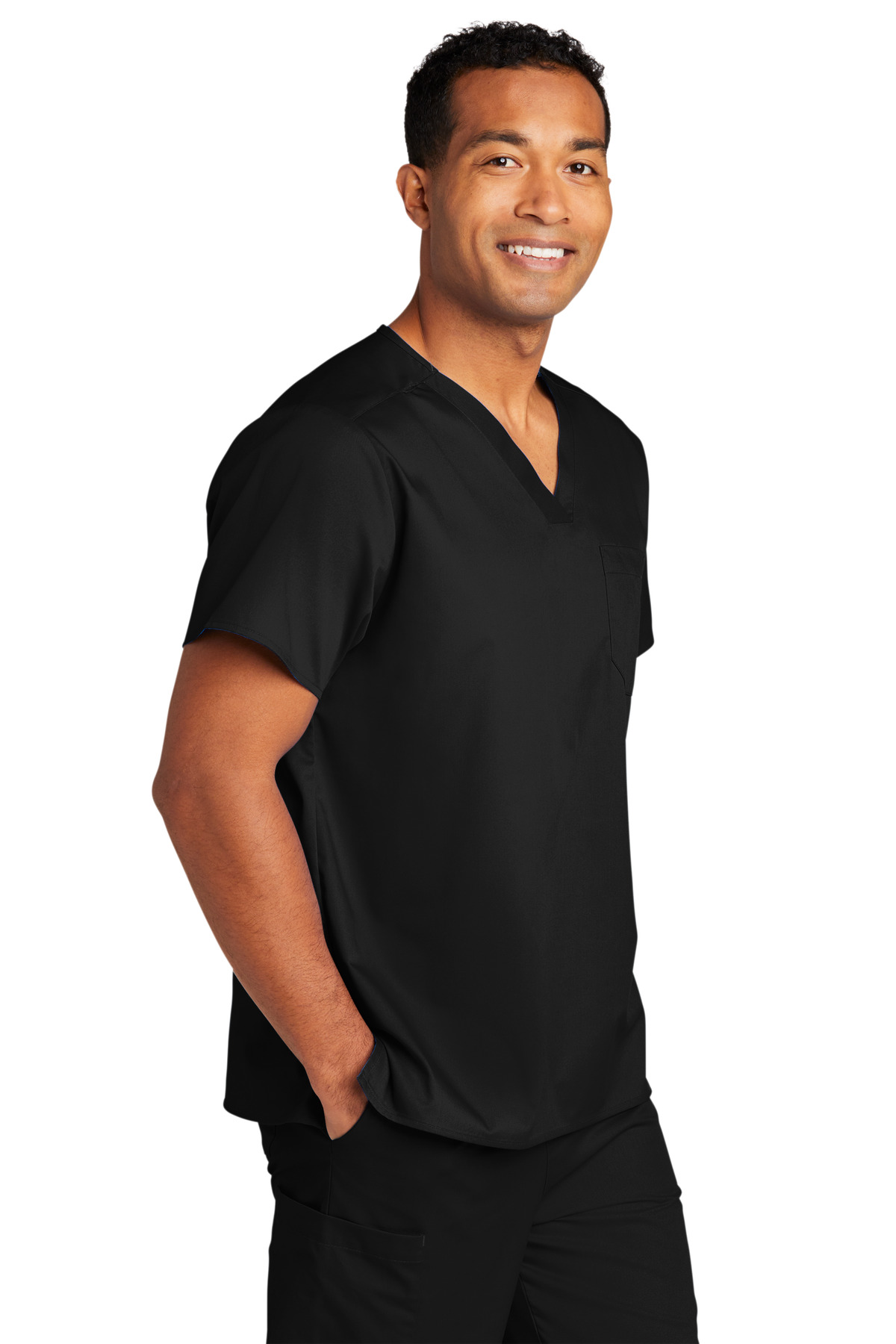 Wink® Unisex WorkFlex Chest Pocket V-Neck Top 6