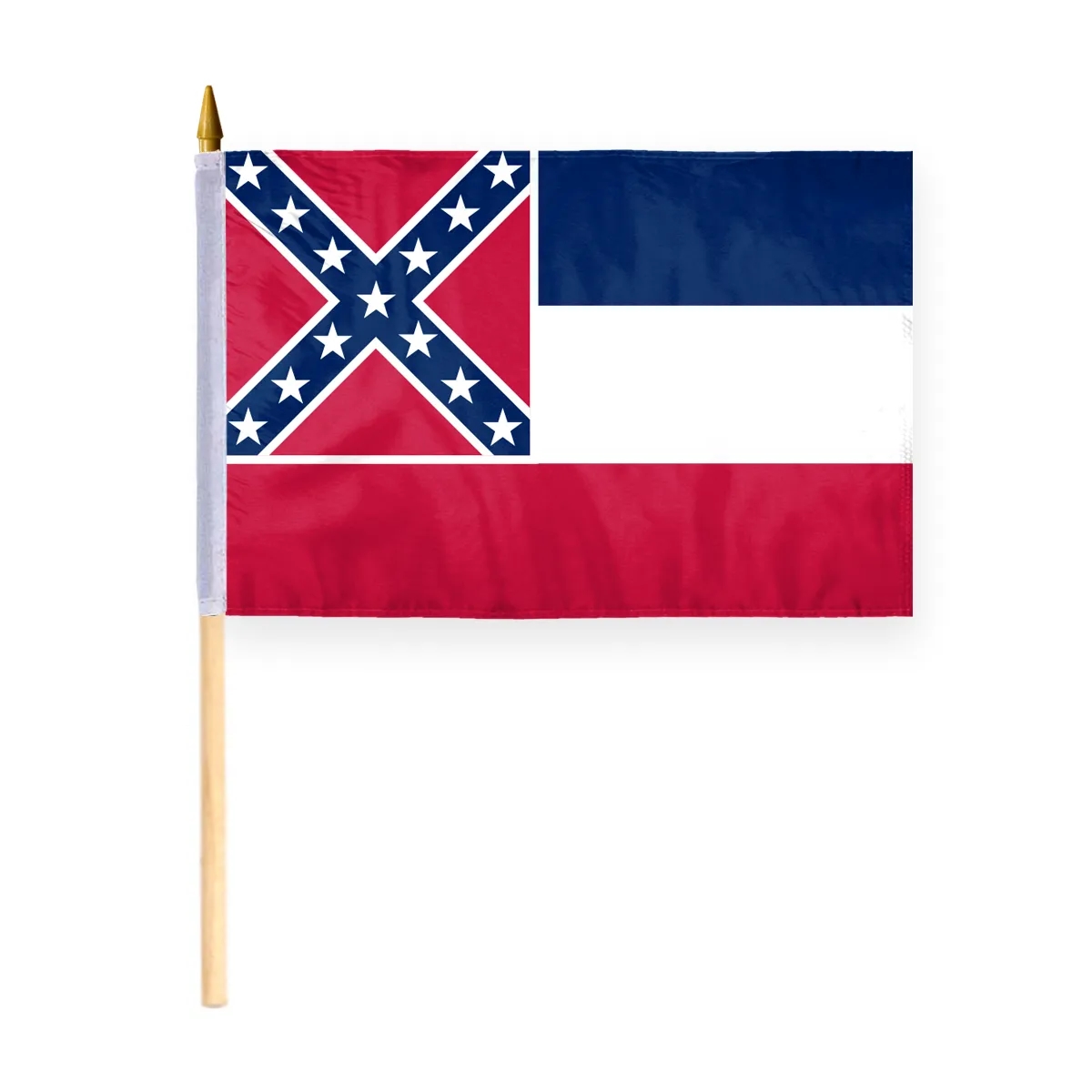 4"x6" & 12"x18'' Mississippi ePoly Printed Stick Flags 3