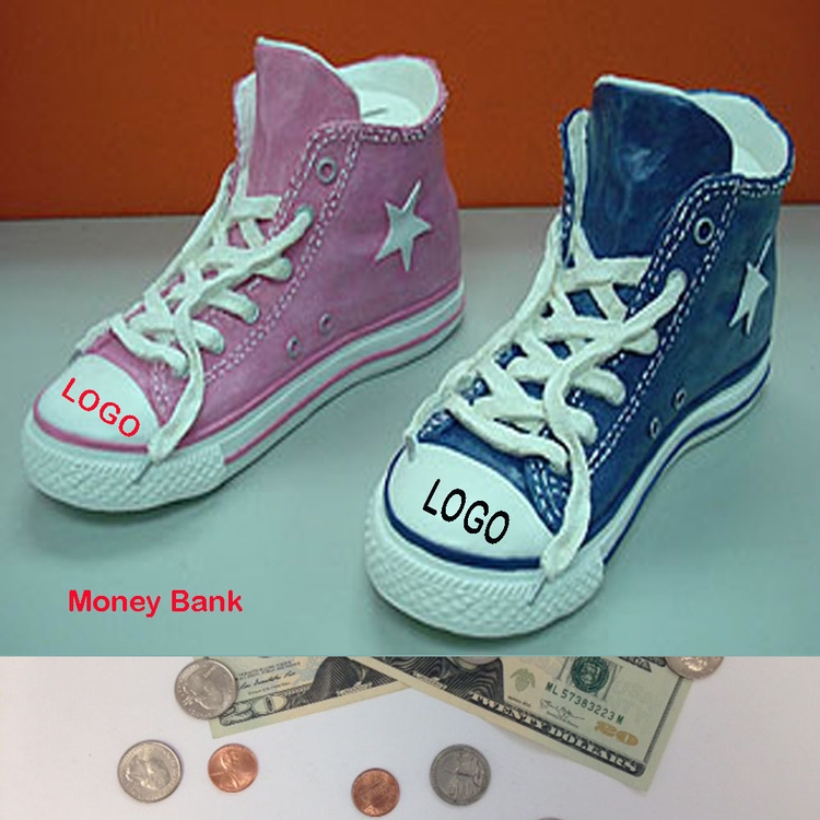 9.5" PINK DENIM CANVAS SNEAKER MEDIUM BANK 2