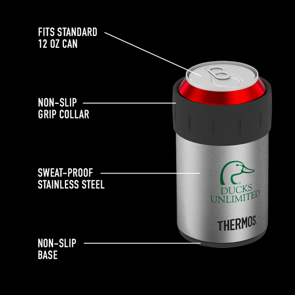12 oz. Thermos® Double Wall Stainless Steel Can Insulator 13