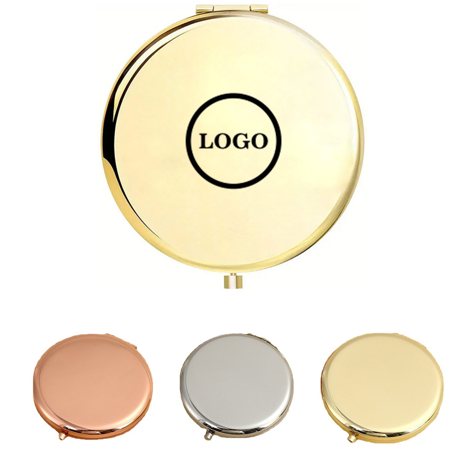 Custom Compact Mirror, Dual-Sided Metal Mirror, Personalized Wedding Favor 2
