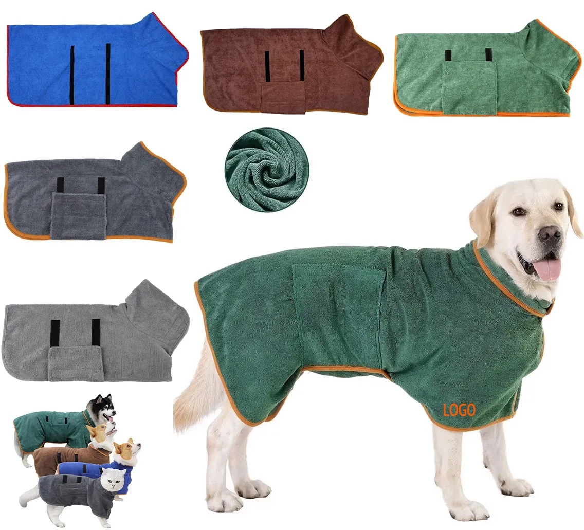 Quick Dry Dog Bathrobe Towel 7