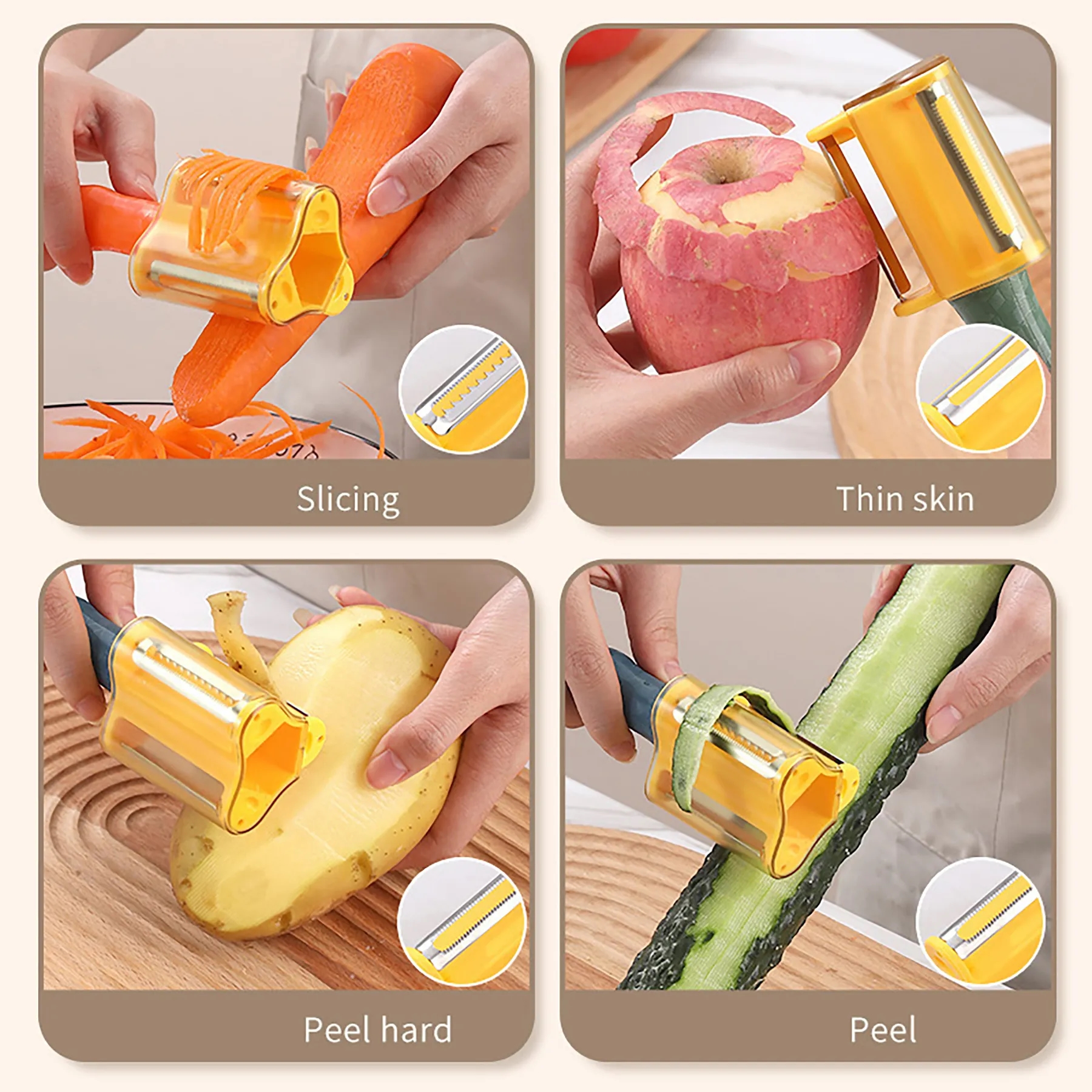 Polypropylene 3-in-1 Fruit Paring Knife 8