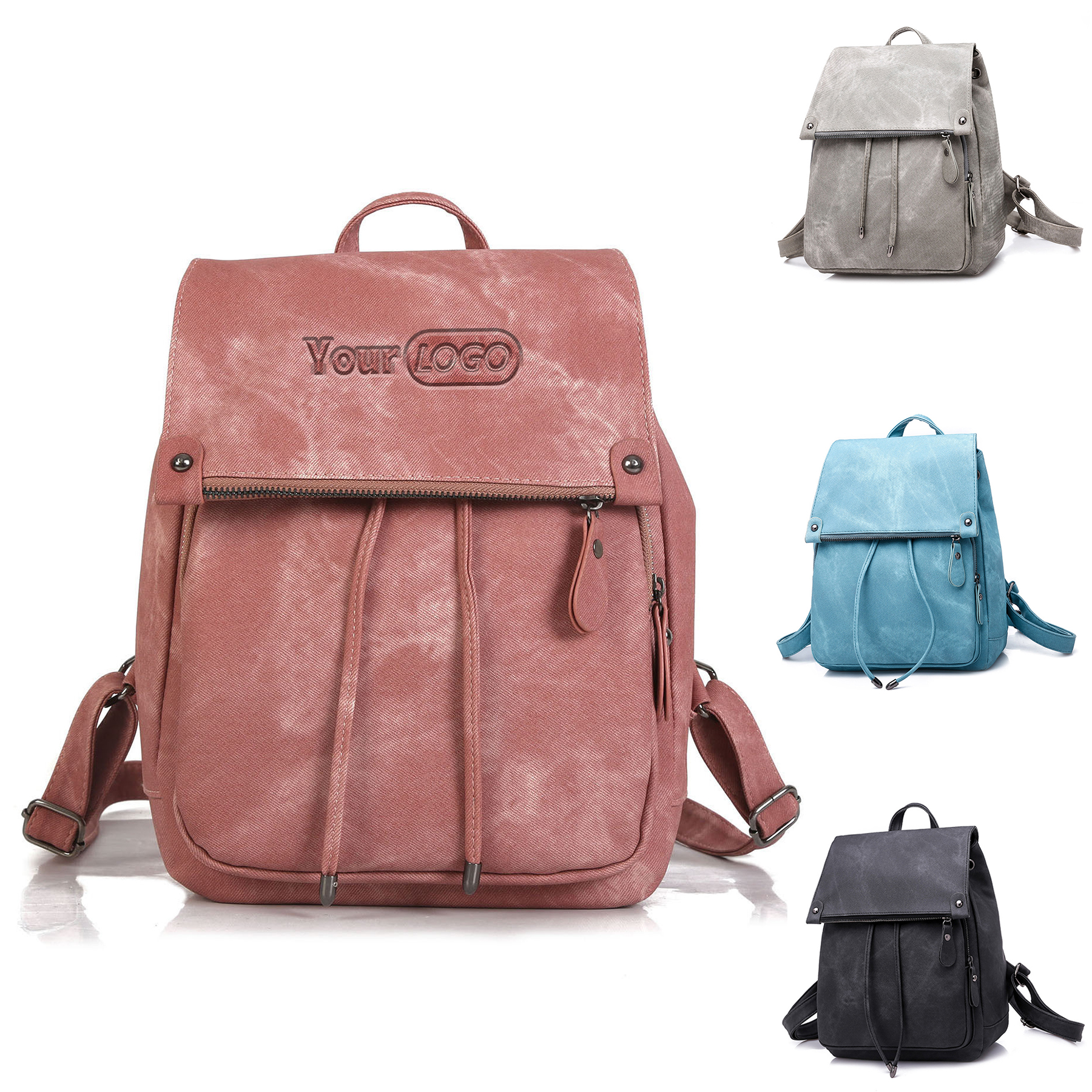 PU Leather Backpack Purse for Women 2