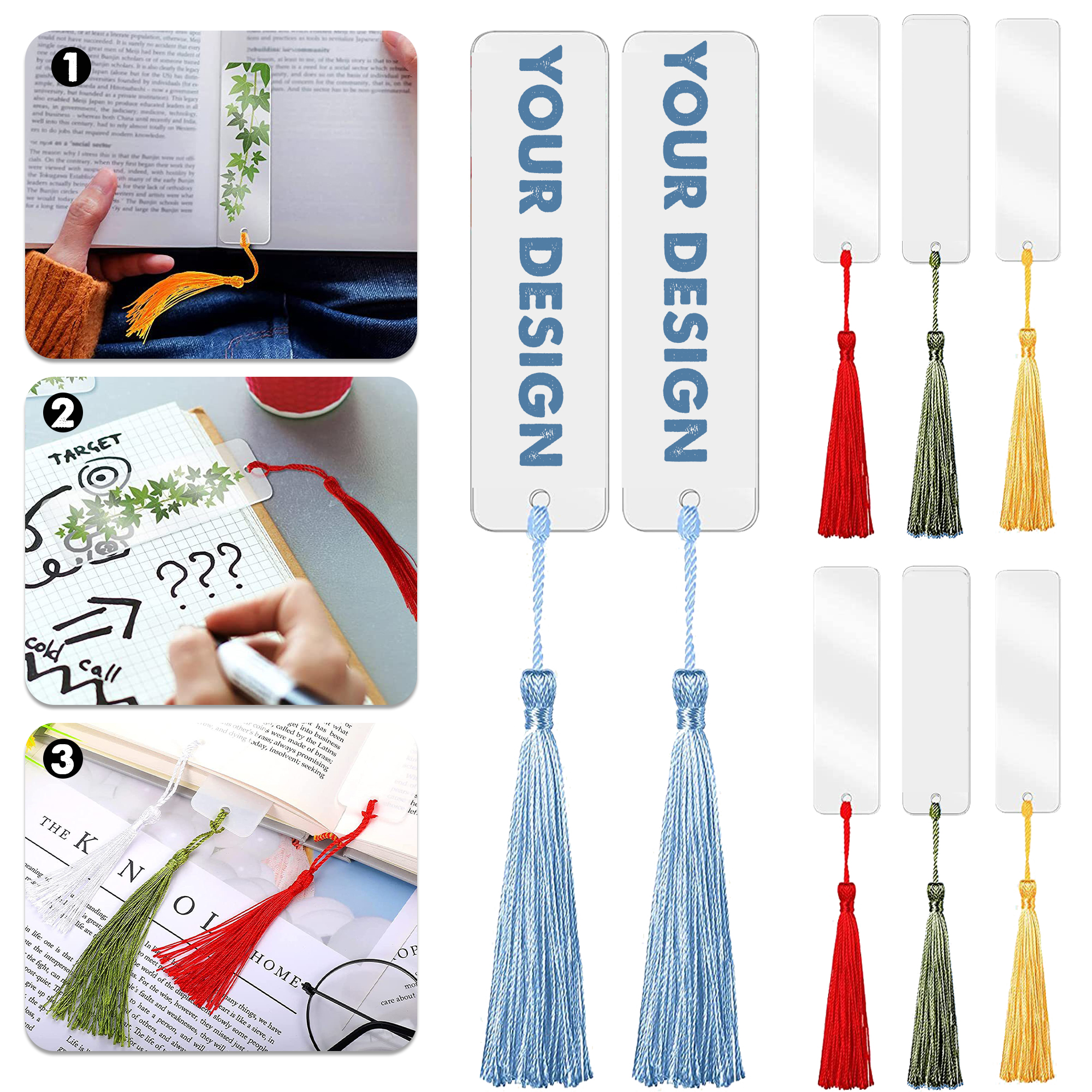 Acrylic Bookmark With Tassel 2