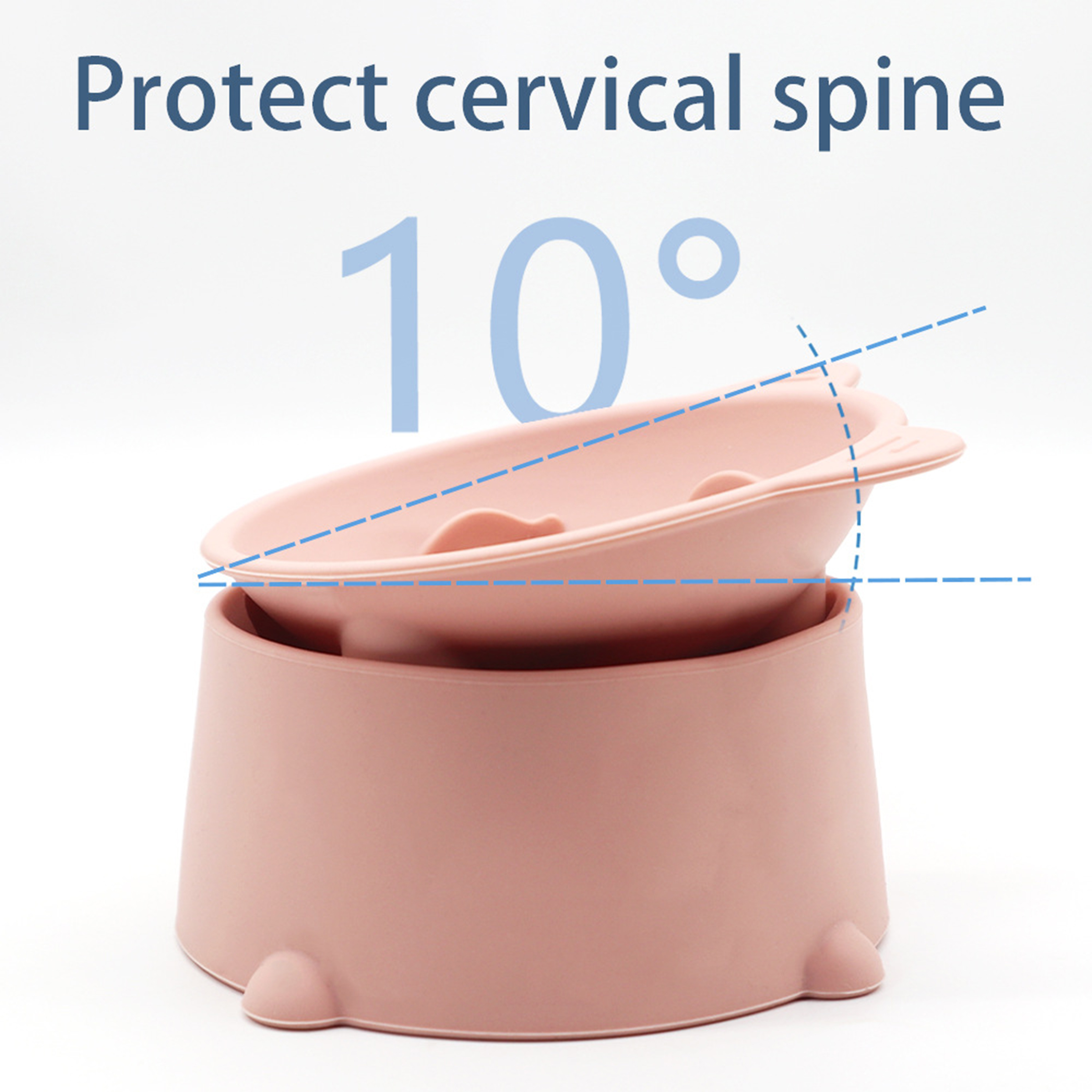 Silicone Adjustable Neck Protection Slow Eating Bowl 3
