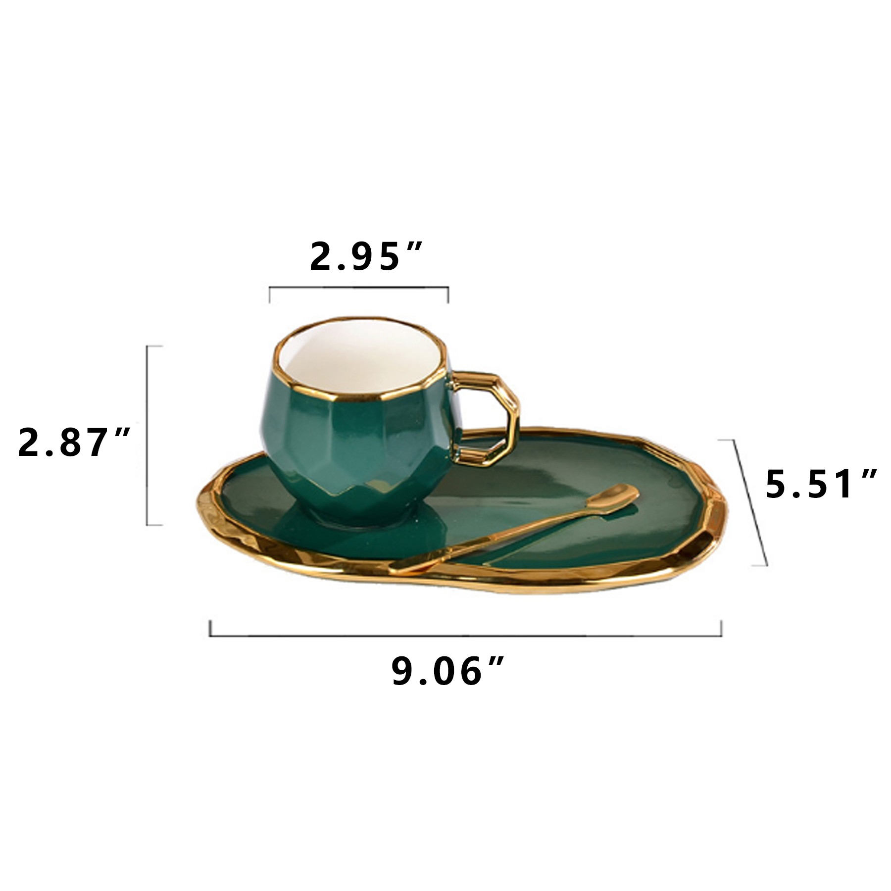 Ceramic European Style Coffee Cup Set 6