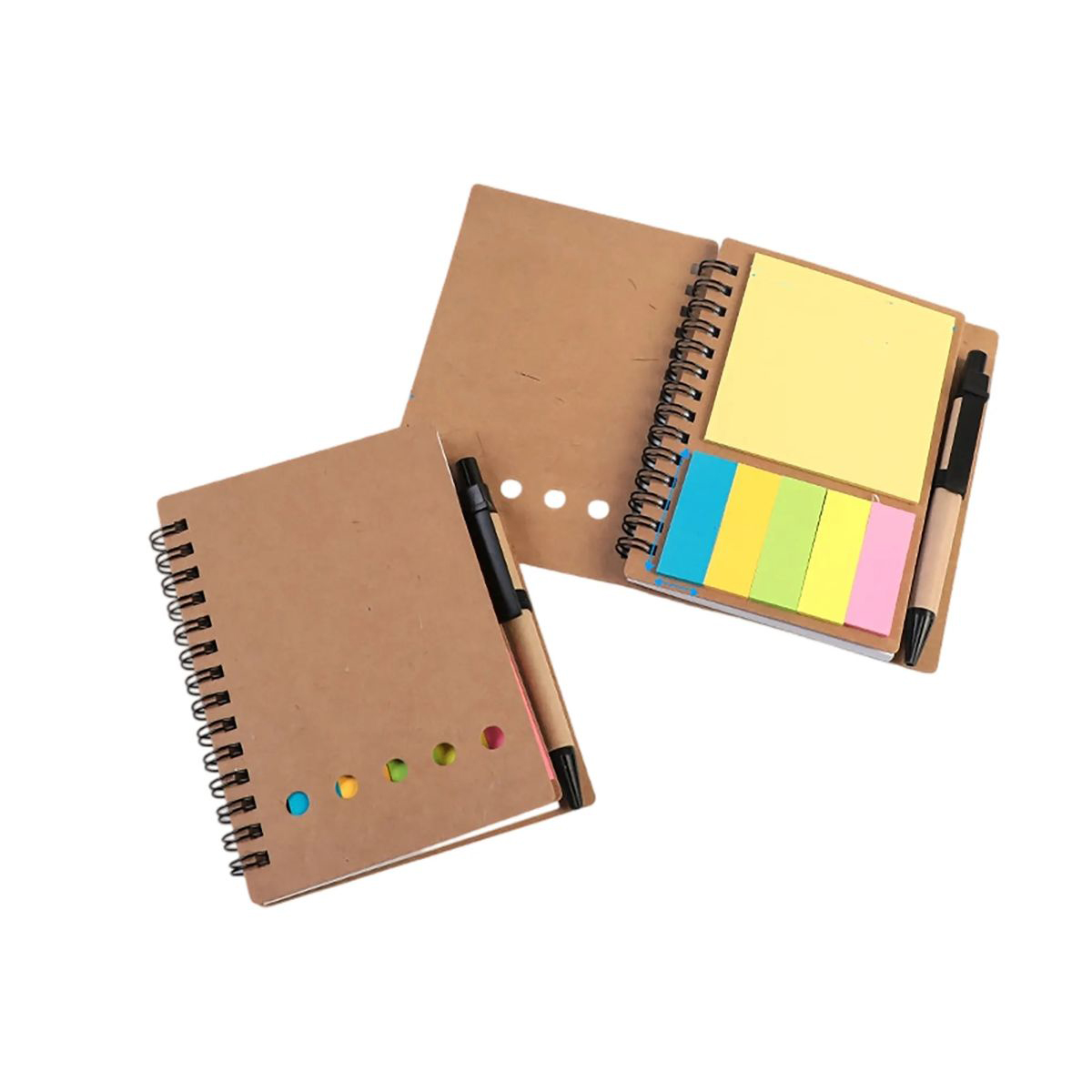 Recycled Cover Notebook with Sticky Notes Set 5