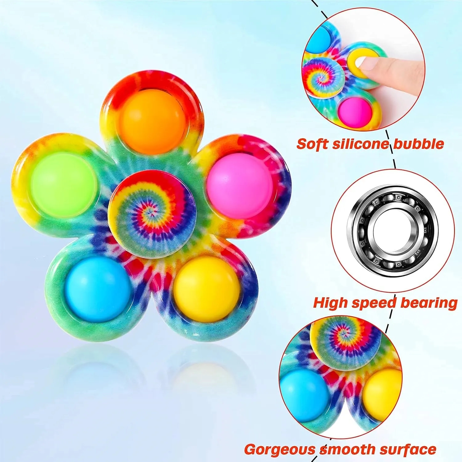 Silicone Rotating Fingertip Gyroscope 5