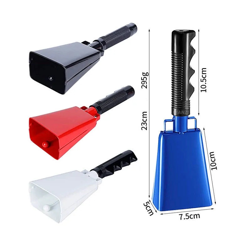 Sports Events Cowbell with Long Handle for Loud Sound 7