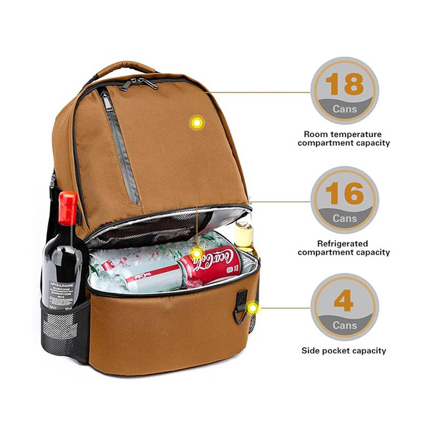 25L Large Capacity Insulated Cooler Backpack for Camping 9